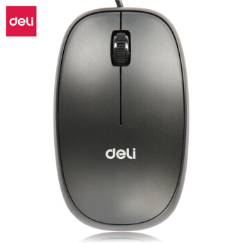 得力(deli)USBケベルのマウスの光感が锐い事务のマウスはぐすで挿入します。经典の雅黒を使用します。