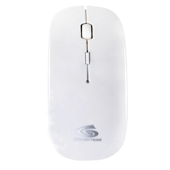 吉選（GESOBYTE）WM 100 PLUSマウスワイヤレスムスオフィスマウス超薄型マウス対称マウスデスクトップパソコン男女生家庭用白色