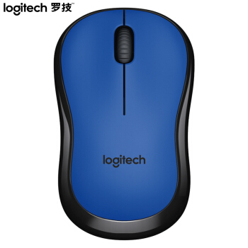 ロジク(Logitech)M 220マウスワイヤレスマウスオフィスマウス静音マウス対称マウスの青いリボンワイヤ2.4 G受信機